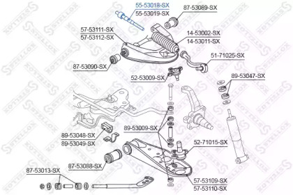 Шарнир STELLOX 55-53018-SX