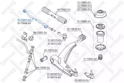 Шарнир STELLOX 55-73003-SX