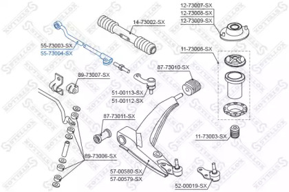 Шарнир STELLOX 55-73004-SX