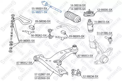 Шарнир STELLOX 55-98021-SX