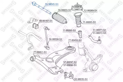 Шарнир STELLOX 55-98045-SX