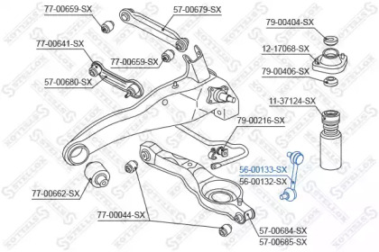 Стойка STELLOX 56-00133-SX