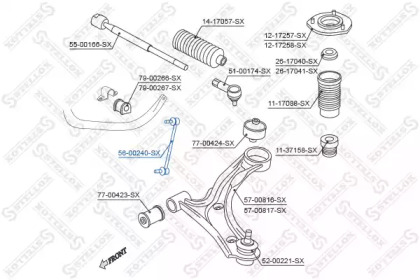 Стойка STELLOX 56-00240-SX