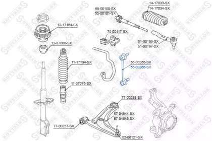 Стойка STELLOX 56-00266-SX