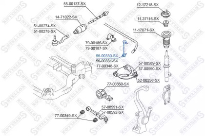 Стойка STELLOX 56-00330-SX