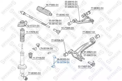 Стойка STELLOX 56-00334-SX