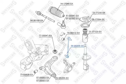 Стойка STELLOX 56-00346-SX