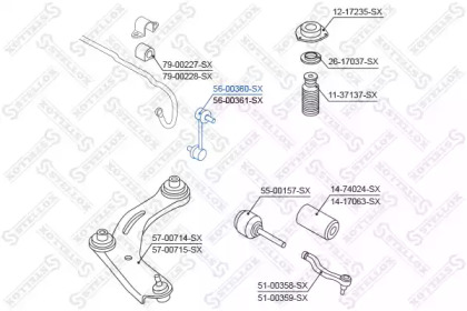 Стойка STELLOX 56-00360-SX