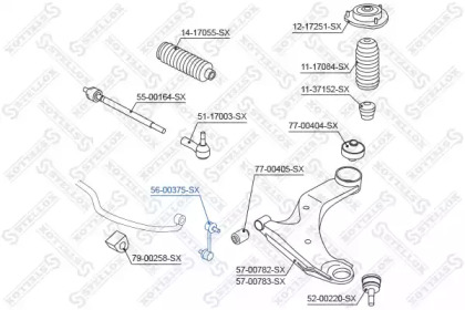 Стойка STELLOX 56-00375-SX