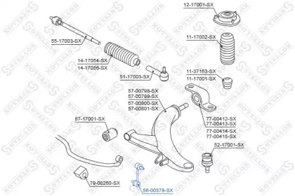 Стойка STELLOX 56-00378-SX