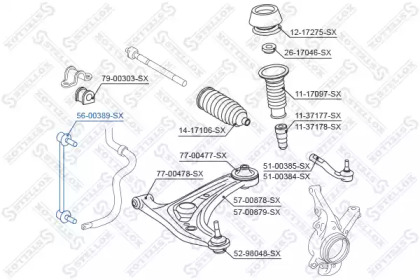 Стойка STELLOX 56-00389-SX