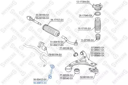 Стойка STELLOX 56-00413-SX