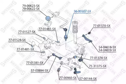 Стойка STELLOX 56-00507-SX