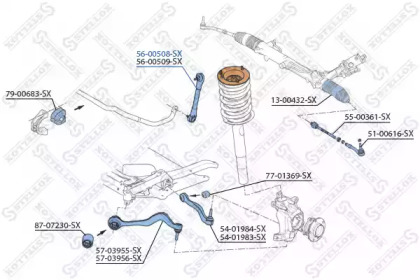 Стойка STELLOX 56-00508-SX