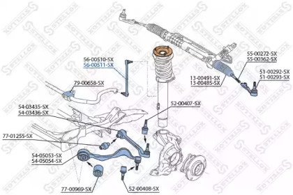 Стойка STELLOX 56-00511-SX