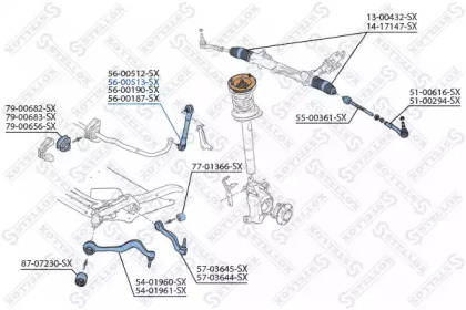 Стойка STELLOX 56-00513-SX