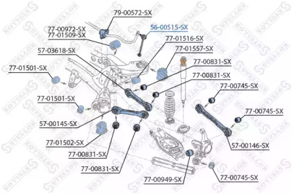 Стойка STELLOX 56-00515-SX