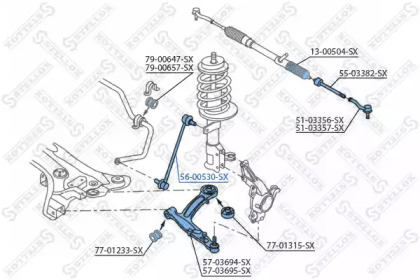 Стойка STELLOX 56-00530-SX