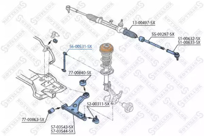 Стойка STELLOX 56-00531-SX