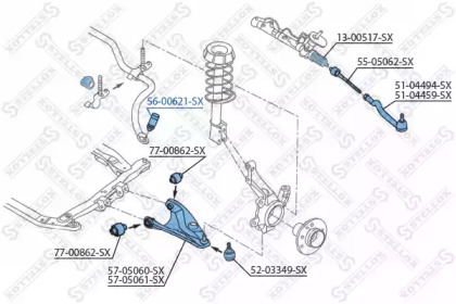 Стойка STELLOX 56-00621-SX