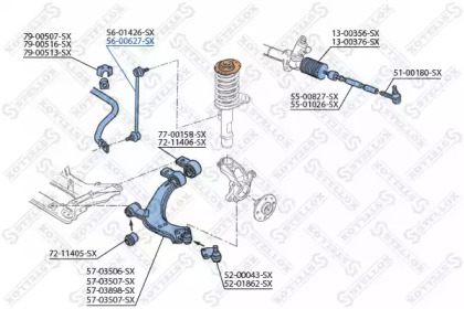 Стойка STELLOX 56-00627-SX