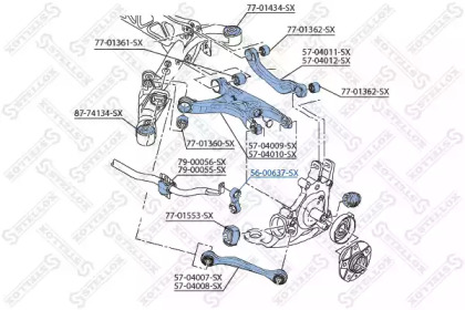 Стойка STELLOX 56-00637-SX