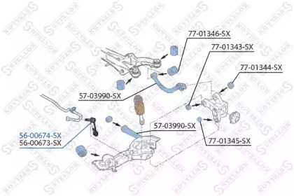 Стойка STELLOX 56-00674-SX