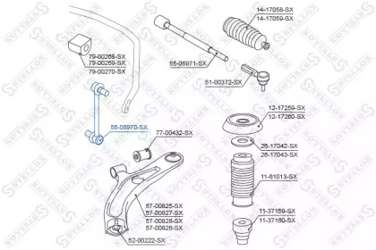 Стойка STELLOX 56-06970-SX