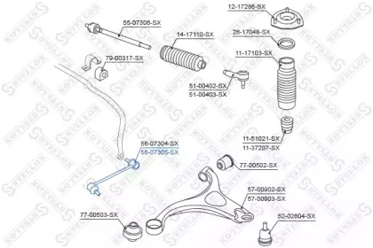 Стойка STELLOX 56-07305-SX