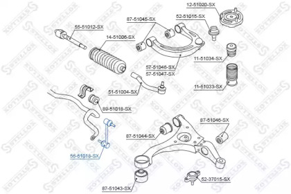 Стойка STELLOX 56-51018-SX