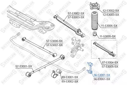 Стойка STELLOX 56-53001-SX