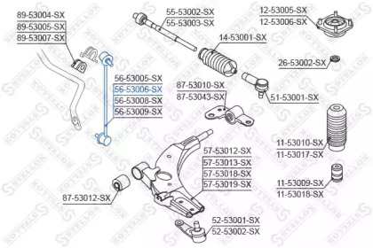 Стойка STELLOX 56-53006-SX