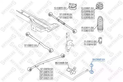 Стойка STELLOX 56-53007-SX