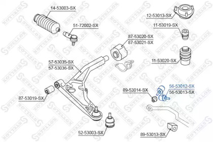 Стойка STELLOX 56-53012-SX