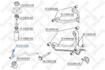 Стойка STELLOX 56-53014-SX