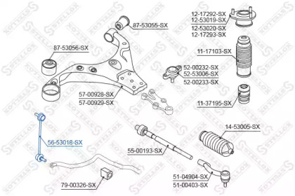 Стойка STELLOX 56-53018-SX