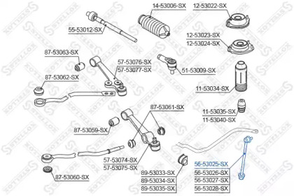 Стойка STELLOX 56-53025-SX