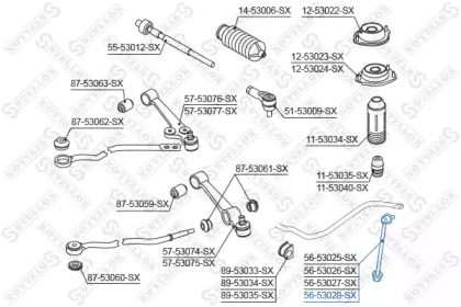 Стойка STELLOX 56-53028-SX