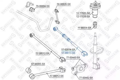 Рычаг независимой подвески колеса STELLOX 57-00013-SX