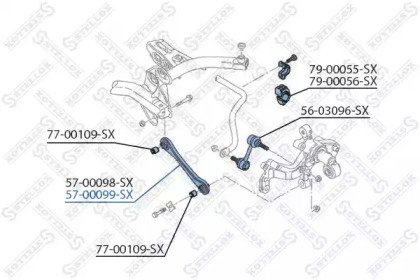 Рычаг независимой подвески колеса STELLOX 57-00099-SX