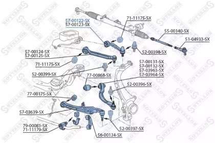 Рычаг независимой подвески колеса STELLOX 57-00122-SX