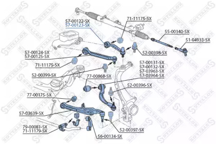 Рычаг независимой подвески колеса STELLOX 57-00123-SX