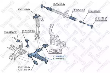 Рычаг независимой подвески колеса STELLOX 57-00133-SX