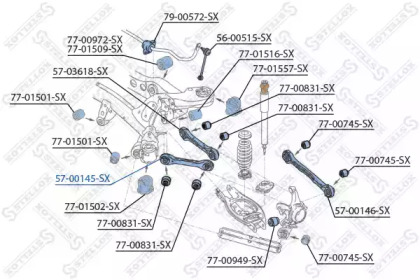 Рычаг независимой подвески колеса STELLOX 57-00145-SX