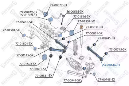 Рычаг независимой подвески колеса STELLOX 57-00146-SX