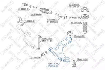 Рычаг независимой подвески колеса STELLOX 57-00780-SX