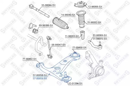 Рычаг независимой подвески колеса STELLOX 57-00859-SX