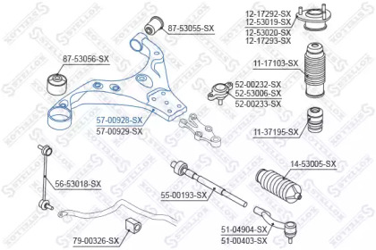 Рычаг независимой подвески колеса STELLOX 57-00928-SX