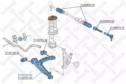 Рычаг независимой подвески колеса STELLOX 57-02731-SX