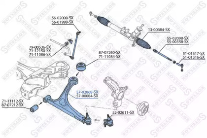 Рычаг независимой подвески колеса STELLOX 57-02868-SX